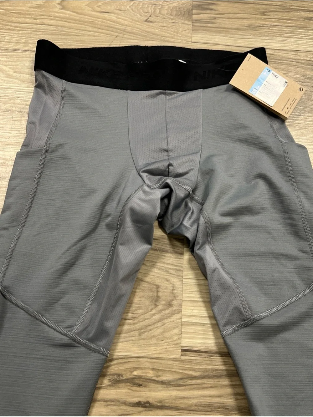 NIKE PRO WARM DRI FIT TRAINING FITNESS TIGHTS GRAY MENS Medium FB7961 NWT $55